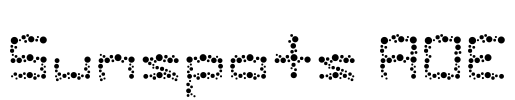 Sunspots AOE Font Image