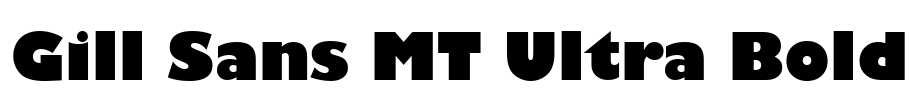 Gill Sans MT Ultra Bold
