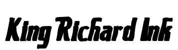 King Richard Ink Font Image