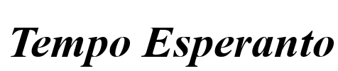 Tempo Esperanto Font Image