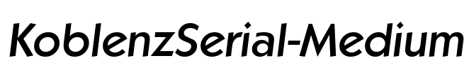 KoblenzSerial-Medium Font Image
