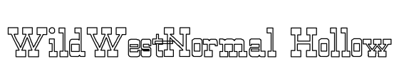 WildWest-Normal Hollow Font Image