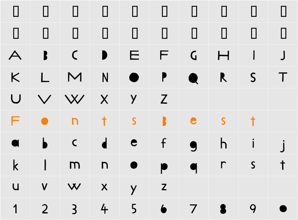 LillyBeta Character Map