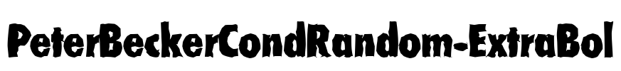 PeterBeckerCondRandom-ExtraBol Font Image