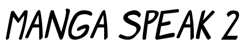 Manga speak 2 Font Image
