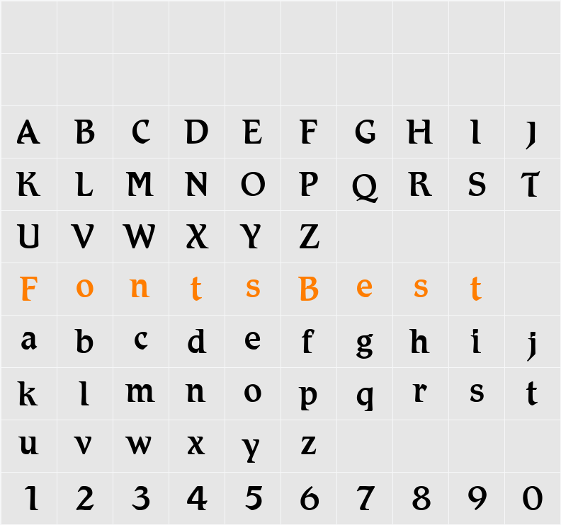 Romic LT Medium Character Map
