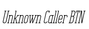 Unknown Caller BTN Font Image