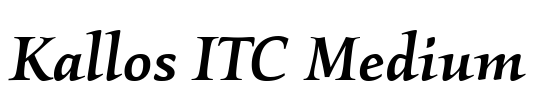 Kallos ITC Medium Font Image