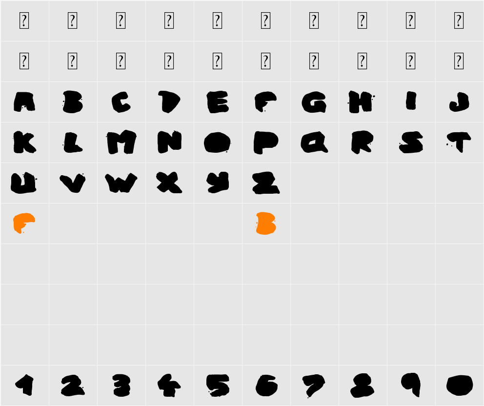 Urban Ghost Character Map