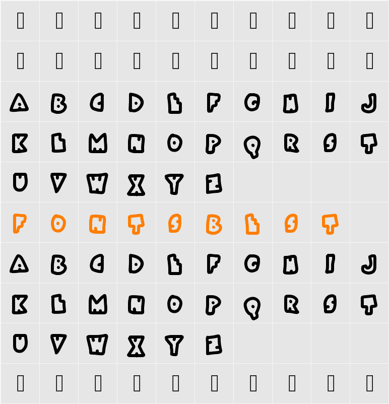 Bokai Character Map