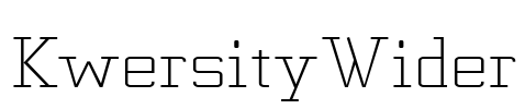 KwersityWider Font Image
