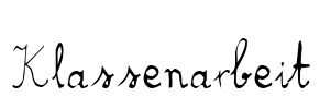 Klassenarbeit Font Image