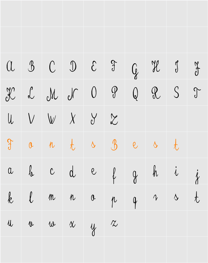 Kristaly Character Map