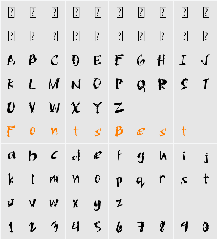 OneMiguel Shaded Character Map
