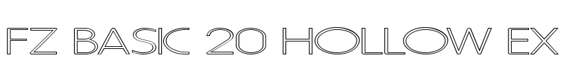 FZ BASIC 20 HOLLOW EX Font Image