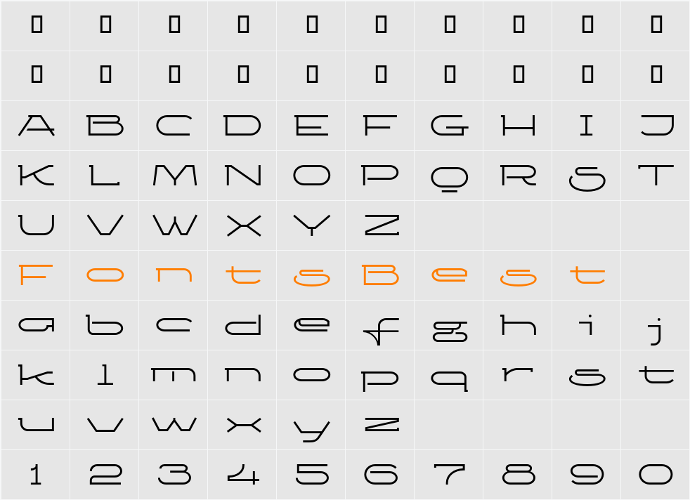Ketosag Character Map