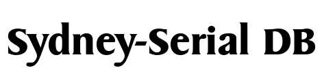 Sydney-Serial DB Font Image