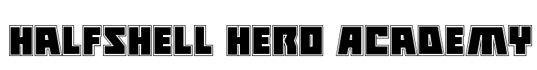 Halfshell Hero Academy Font Image