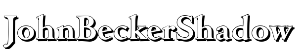 JohnBeckerShadow Font Image