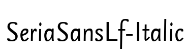 SeriaSansLf-Italic Font Image