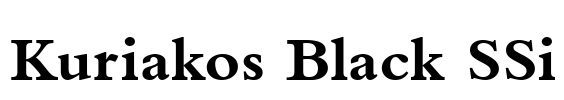 Kuriakos Black SSi Font Image