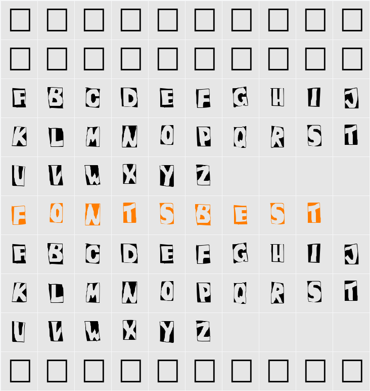 PeepShow Character Map