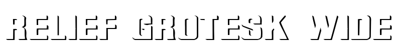Relief Grotesk Wide Font Image