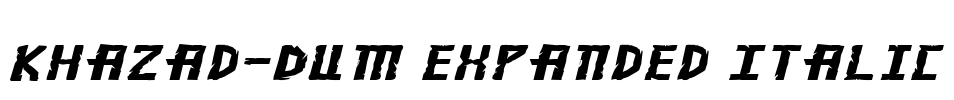 Khazad-Dum Expanded Italic