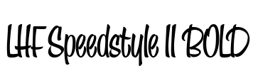LHF Speedstyle II BOLD Font Image