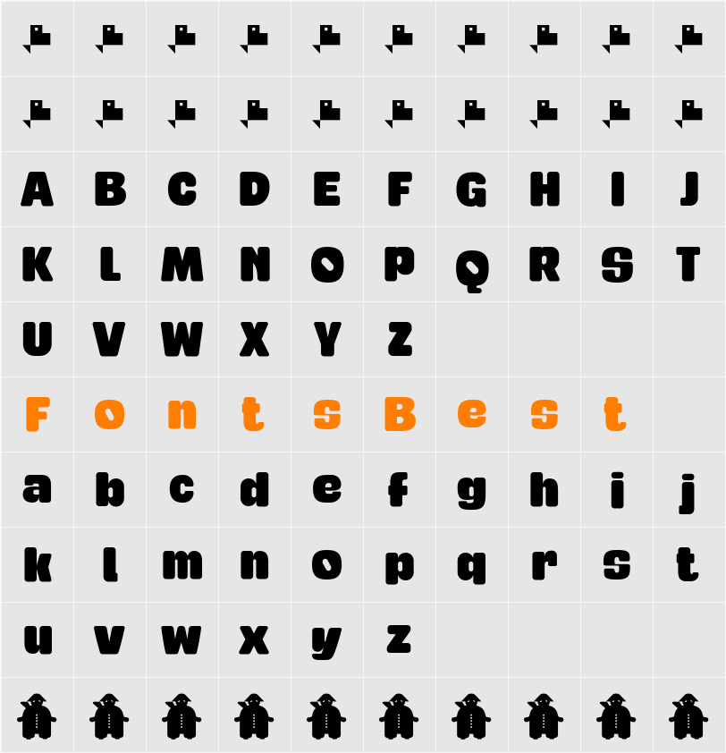 Tabardo Character Map