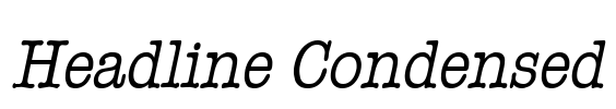 Headline Condensed