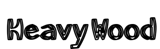 HeavyWood Font Image