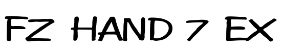 FZ HAND 7 EX Font Image
