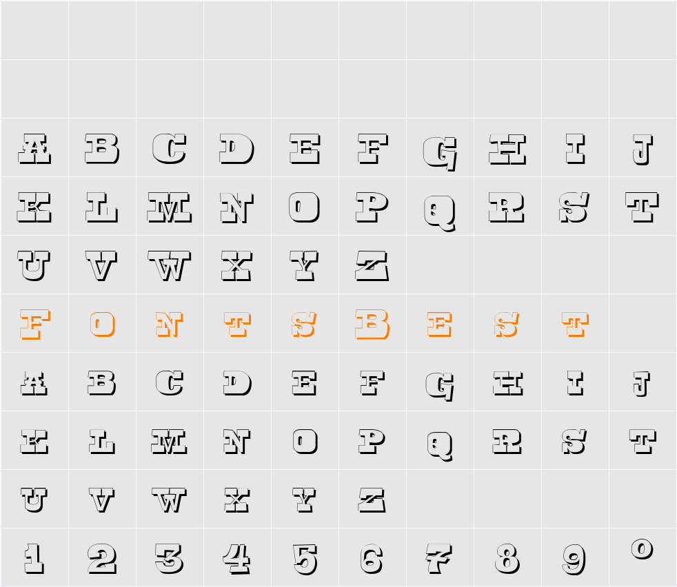 Toeris Shade Character Map
