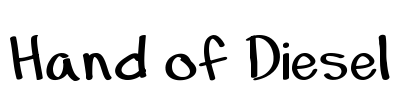 Hand of Diesel Font Image