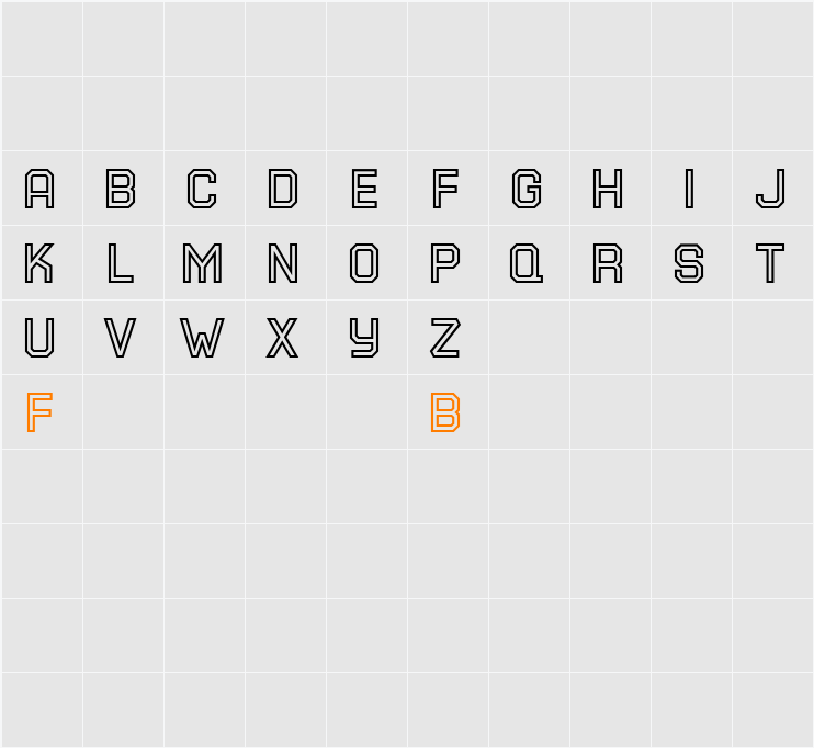 Square40Inline Character Map