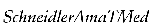 SchneidlerAmaTMed Font Image
