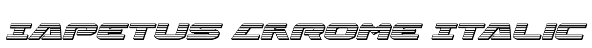 Iapetus Chrome Italic Font Image