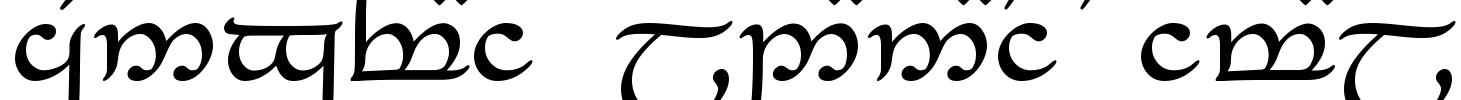 Tengwar_Eldanaro Normal Font Image