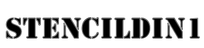 StencilDIn1 Font Image