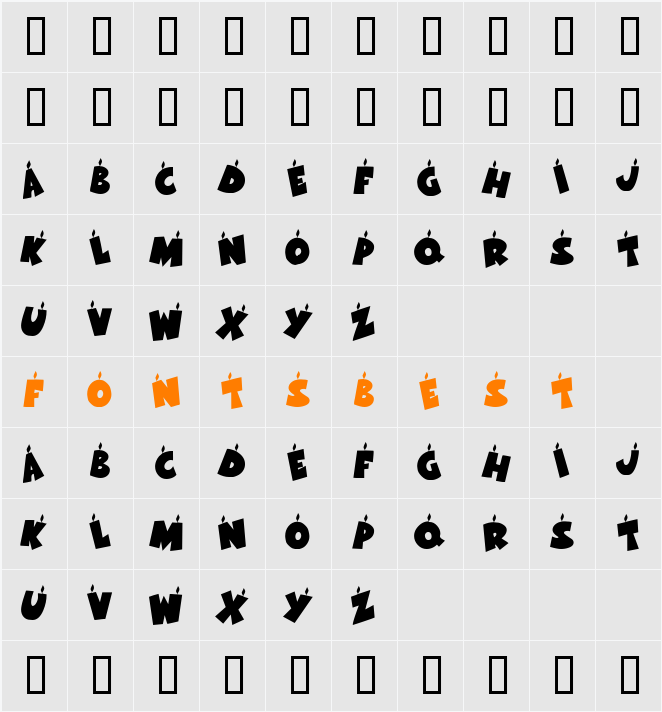 KR Birthday Letters Character Map