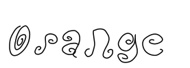 Orange  Font Image