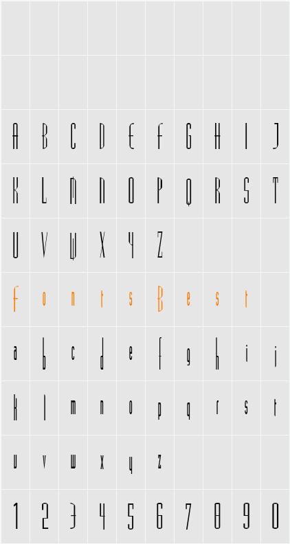Madrid2Plain Character Map