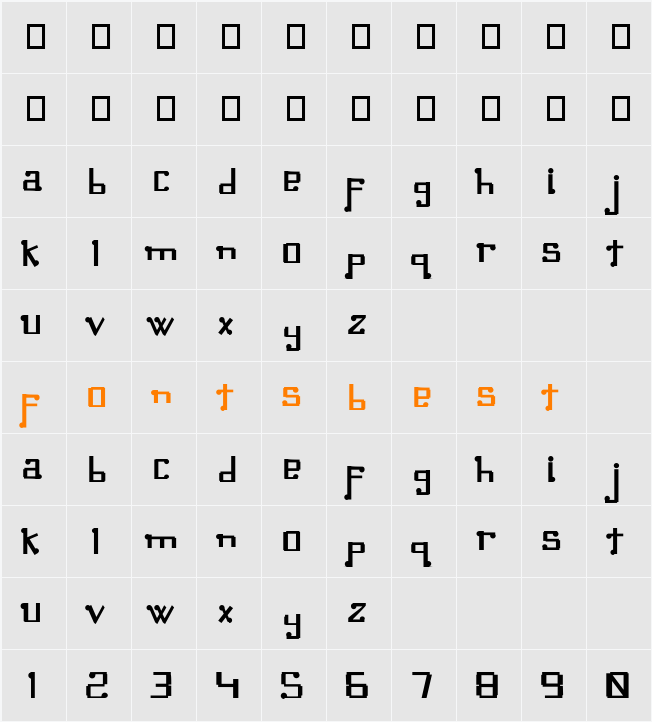 Omellons Character Map