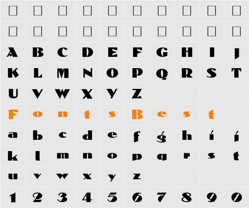 Domenic Character Map