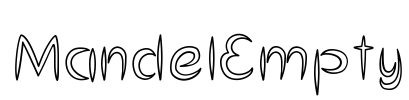 MandelEmpty Font Image