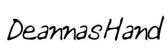 DeannasHand Font Image