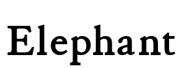 Elephant Font Image