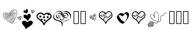 PWLittleHearts Font Image