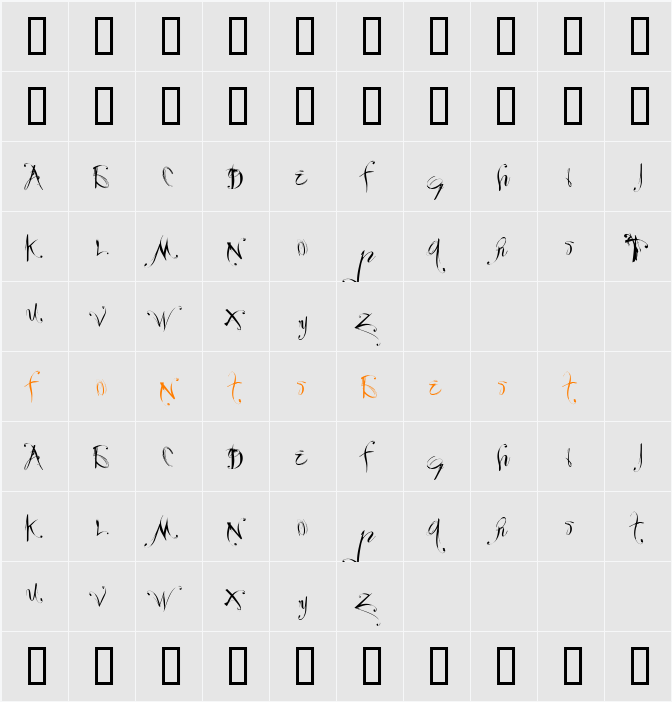 Velour Character Map